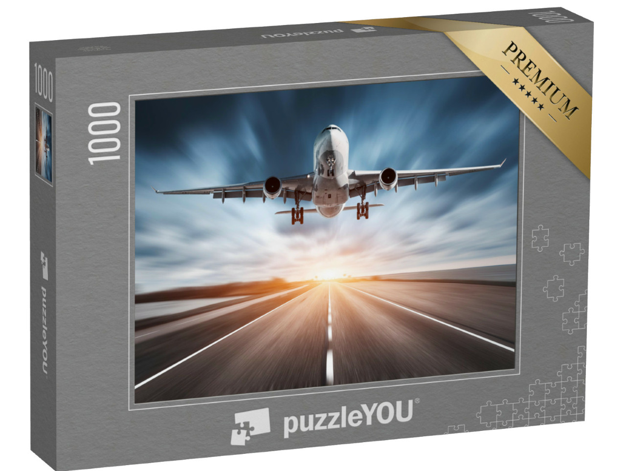 Puzzel 1000 stukjes „Vliegtuig stijgt op“