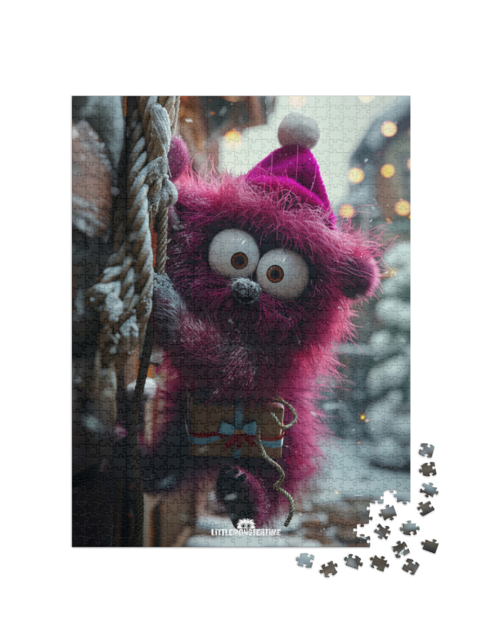 Puzzel 1000 stukjes „LITTLEMONSTERTIME: Sophie – Kerstmis“