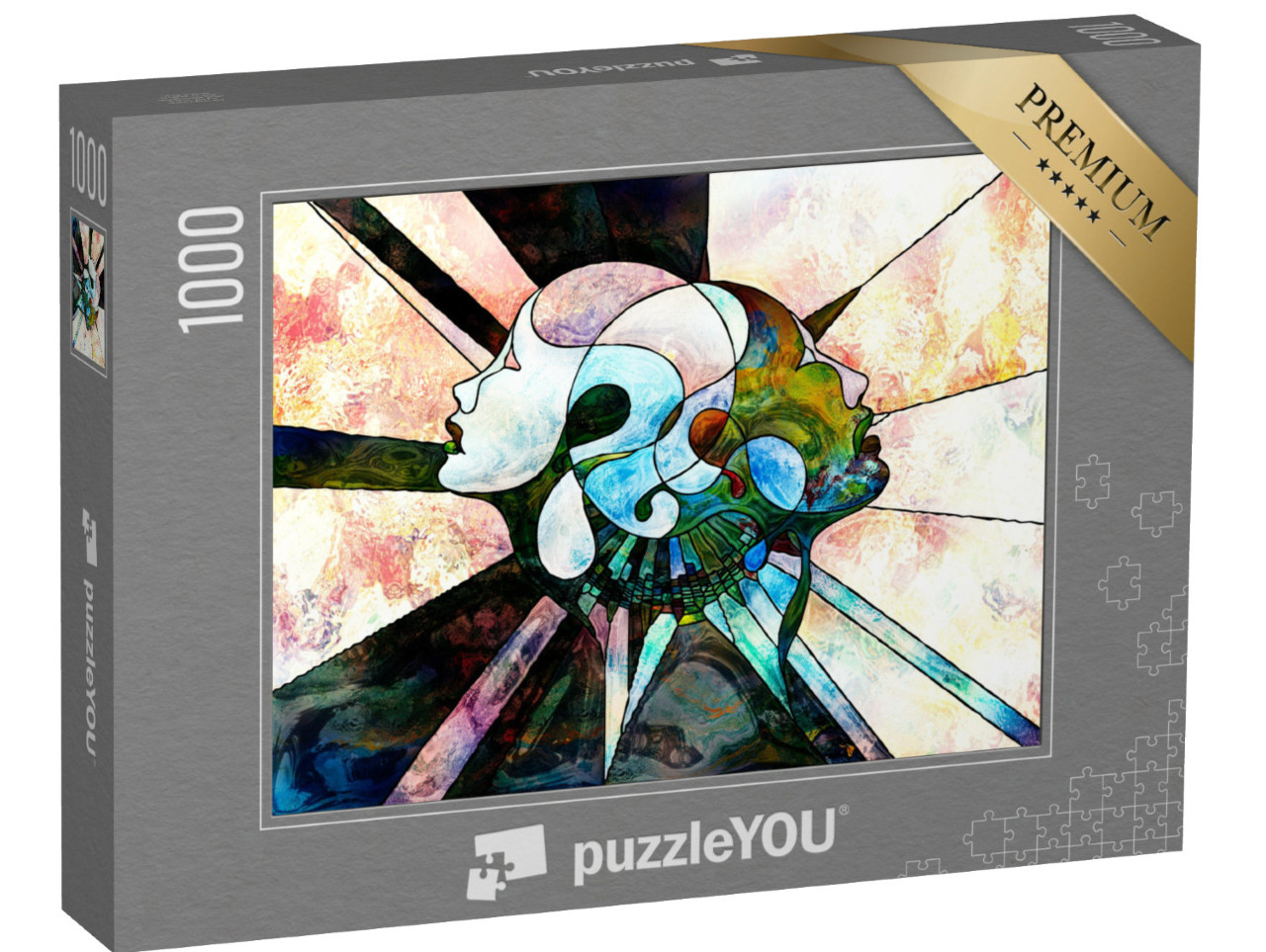 Puzzel 1000 stukjes „Menselijke interactie: abstracte patronen en vormen“
