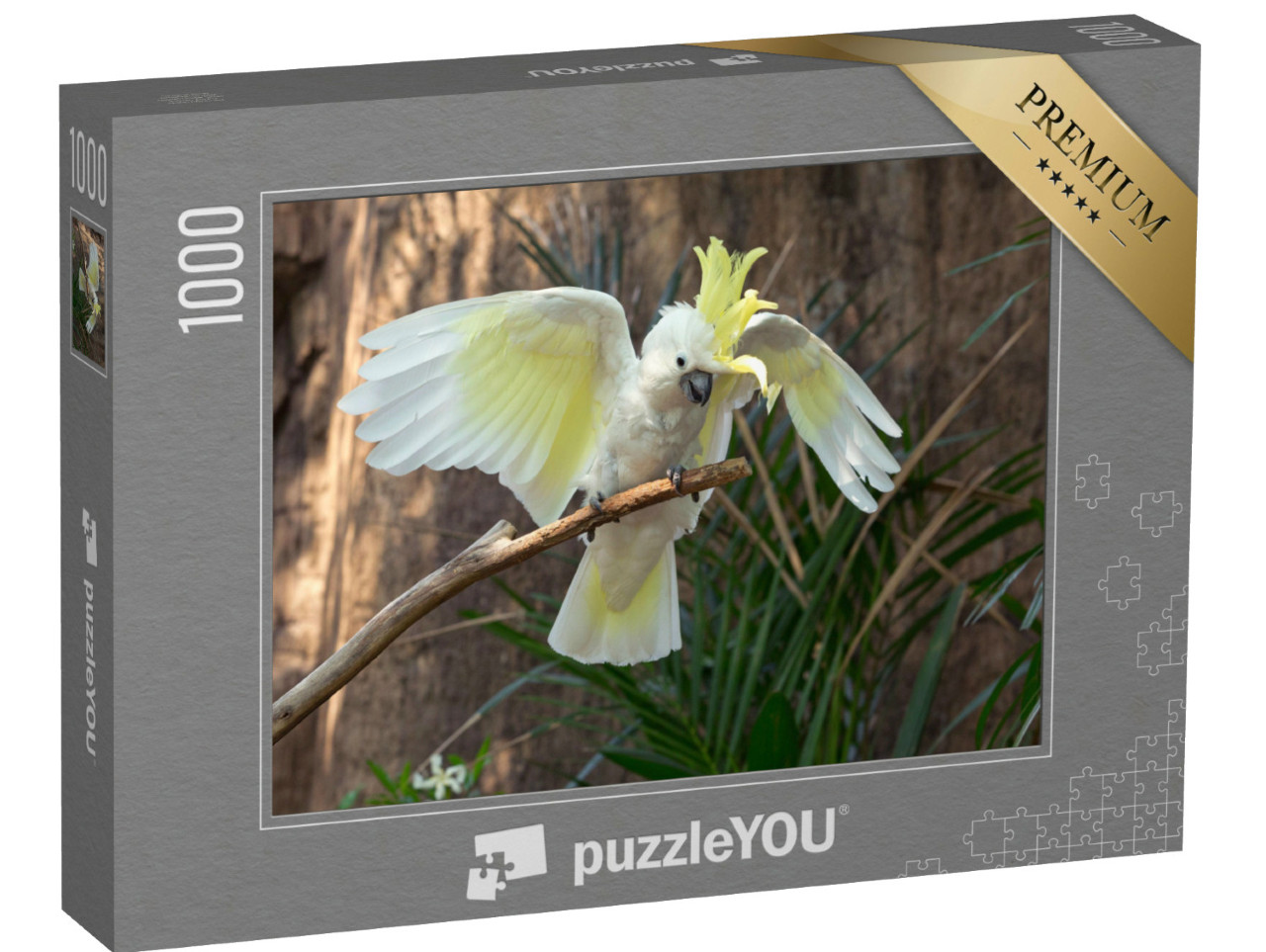 Puzzel 1000 stukjes „Kaketoe in de dierentuin“