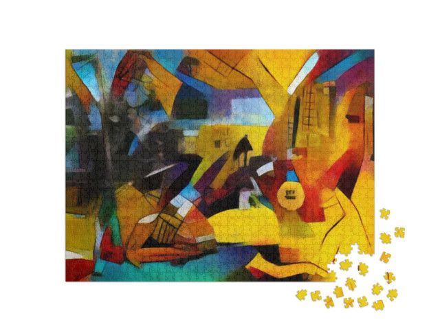 Puzzel 1000 stukjes „Alternatieve reproducties van beroemde schilderijen, Picasso“