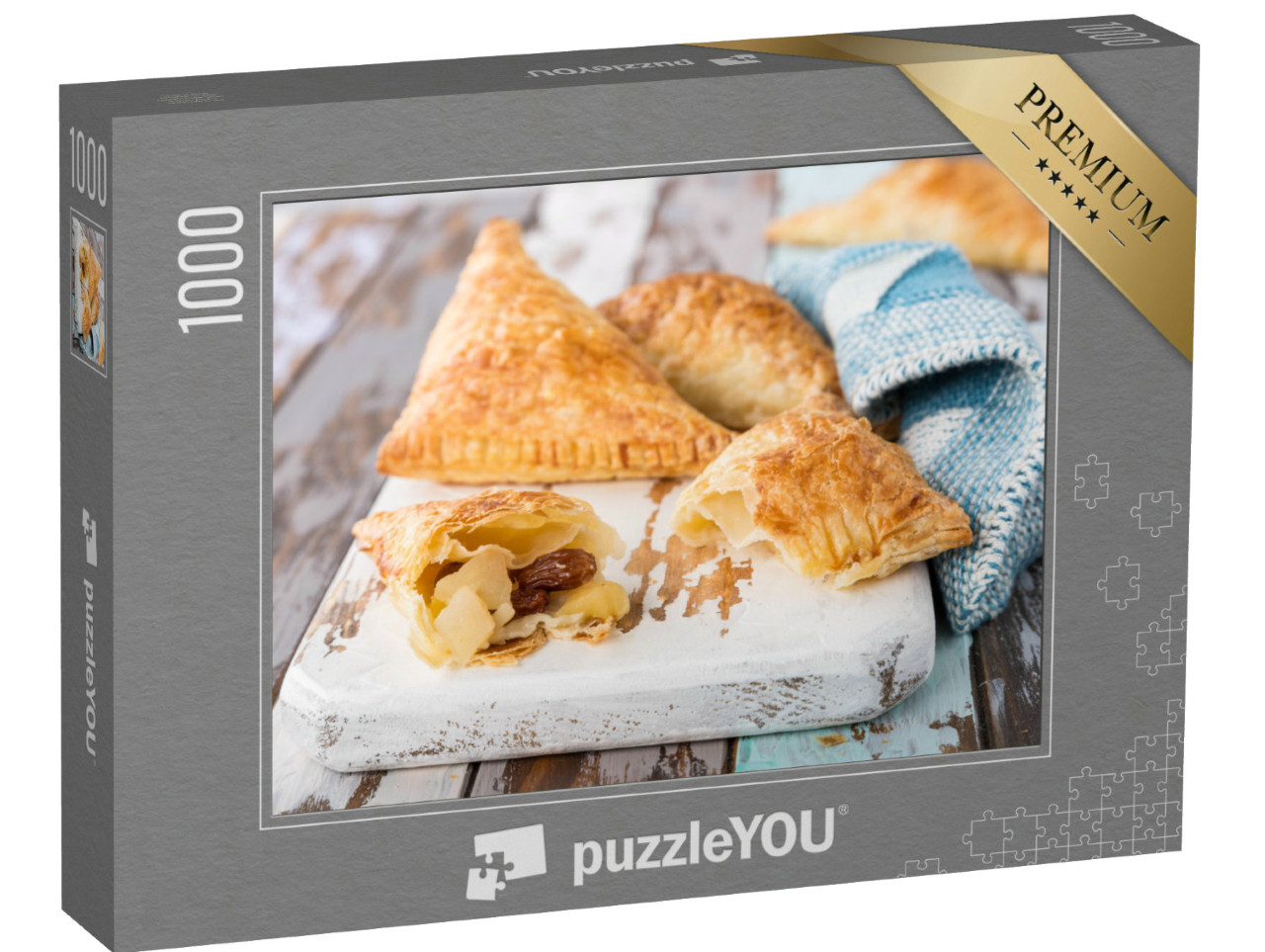 Puzzel 1000 stukjes „Zelfgemaakte appelpannenkoeken gevuld met appels“
