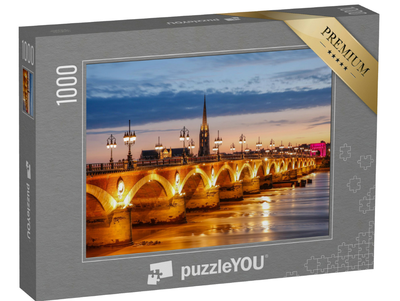 Puzzel 1000 stukjes „Pont de Pierre in Bordeaux, Frankrijk“
