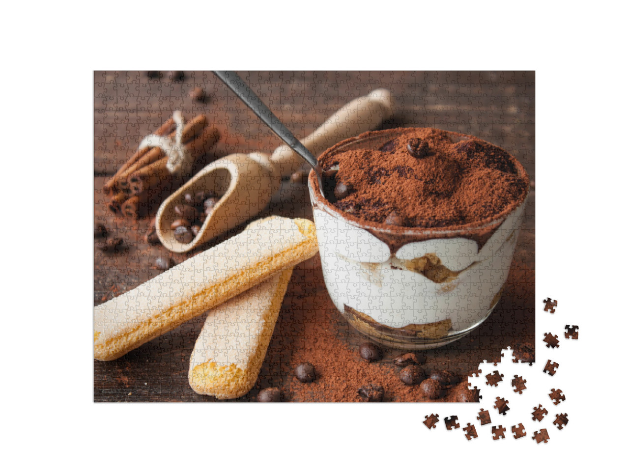 Puzzel 1000 stukjes „Verse huisgemaakte tiramisu“