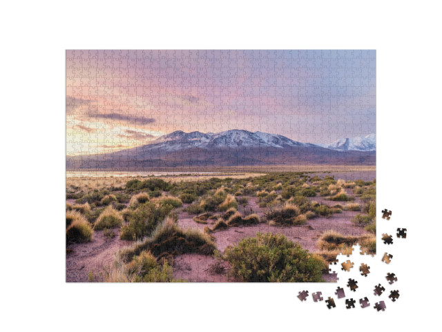 Puzzel 1000 stukjes „Zonsondergang bij Laguna Hedionda, Bolivia“