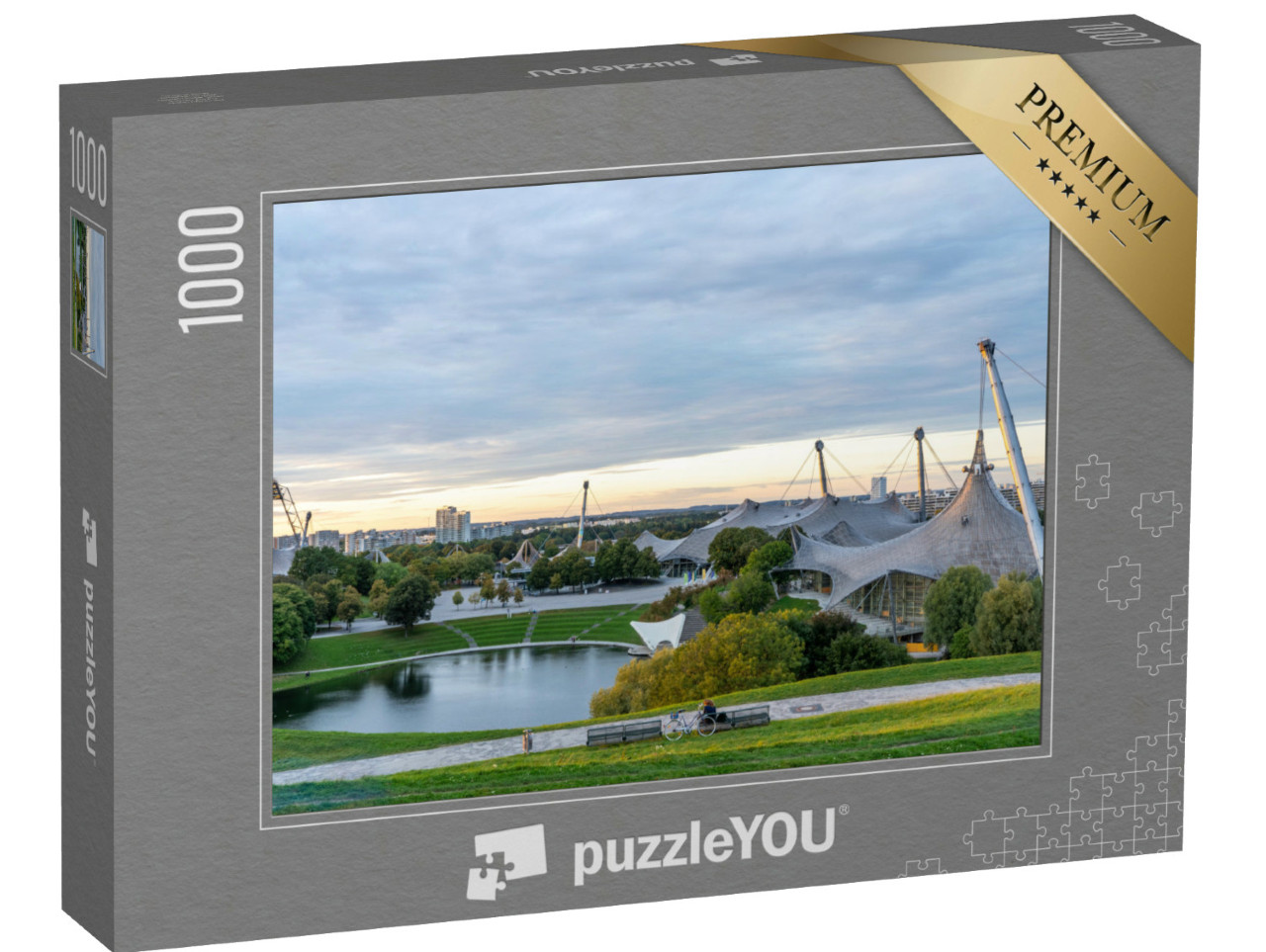 Puzzel 1000 stukjes „Olympisch Park rond het Olympisch Stadion in München“