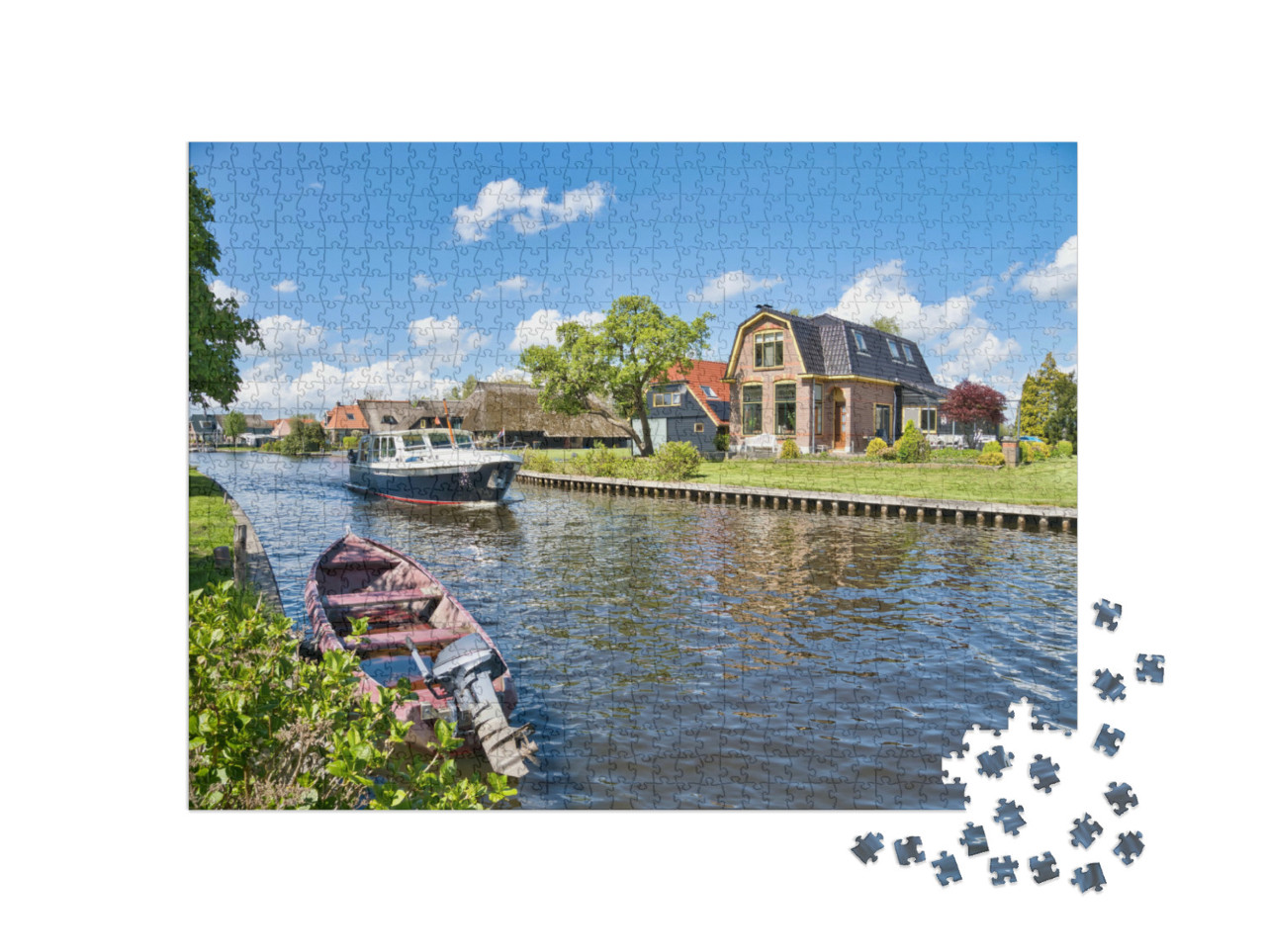 Puzzel 1000 stukjes „Kalenberg met zijn beroemde waterwegen“