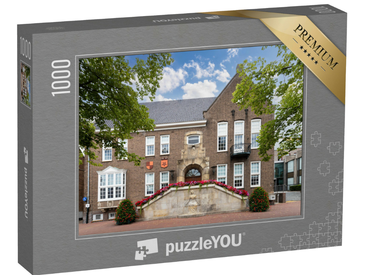 Puzzel 1000 stukjes „Voormalig gemeentehuis in het Nederlandse dorp Haaksbergen“