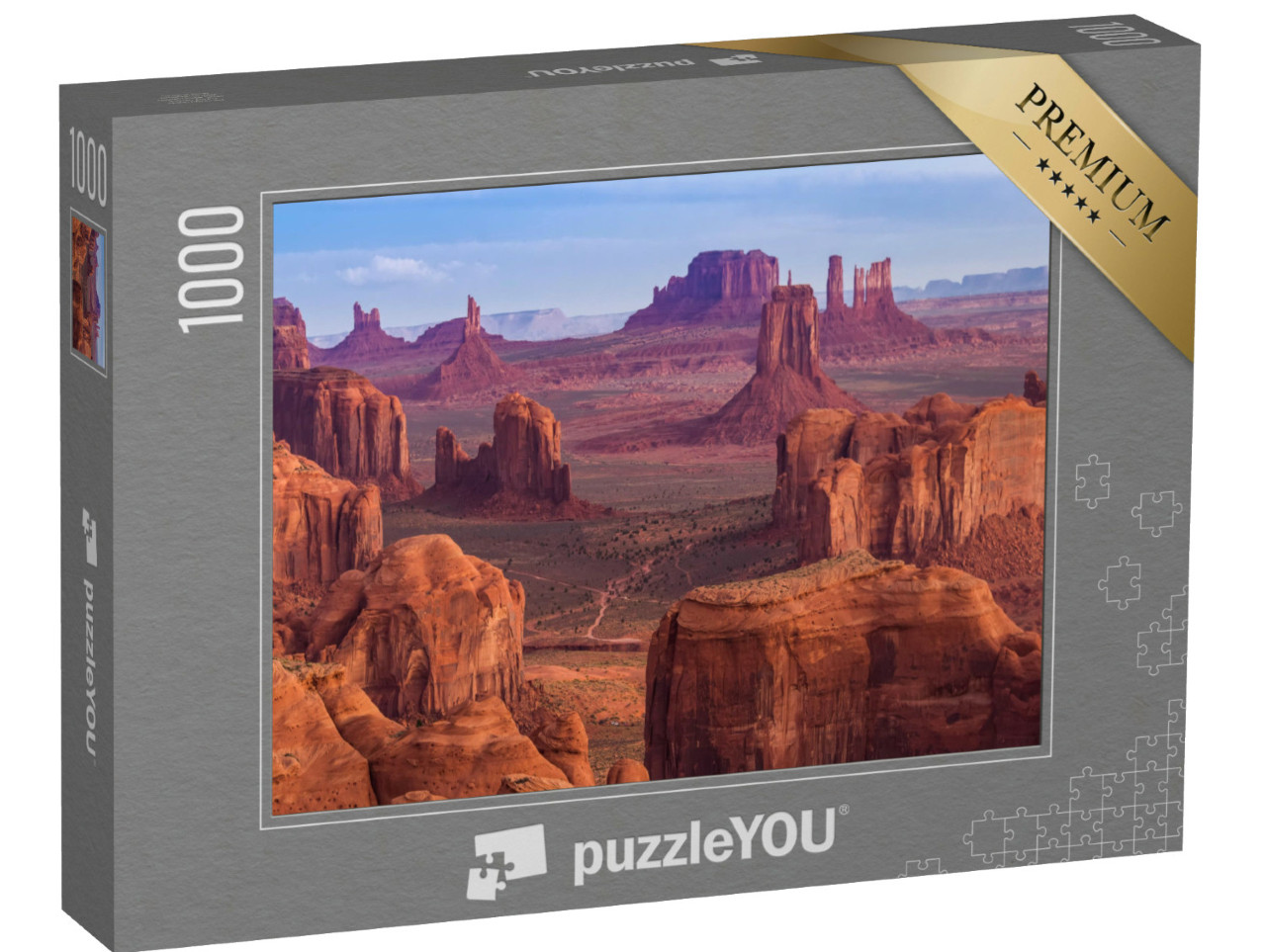 Puzzel 1000 stukjes „Uitzicht vanaf Hunts Mesa, Monument Valley, Arizona“