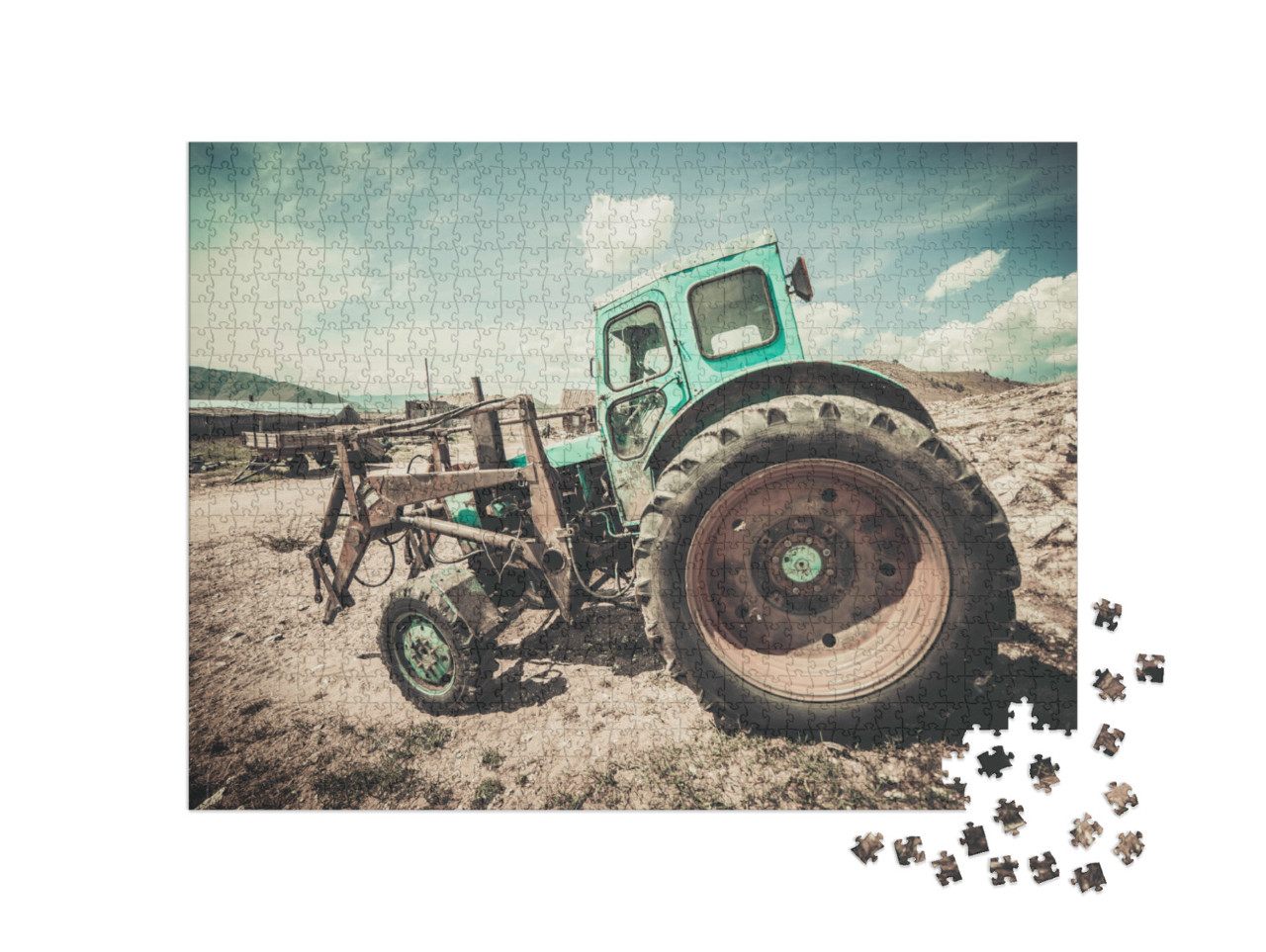 Puzzel 1000 stukjes „Oude tractor“