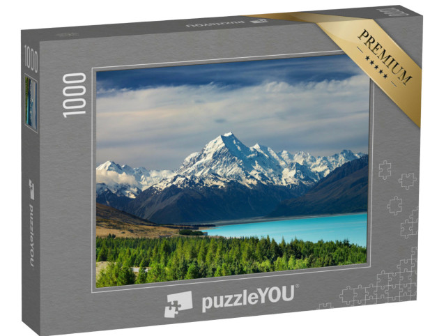 Puzzel 1000 stukjes „Mount Cook en Lake Pukaki, Nieuw-Zeeland“