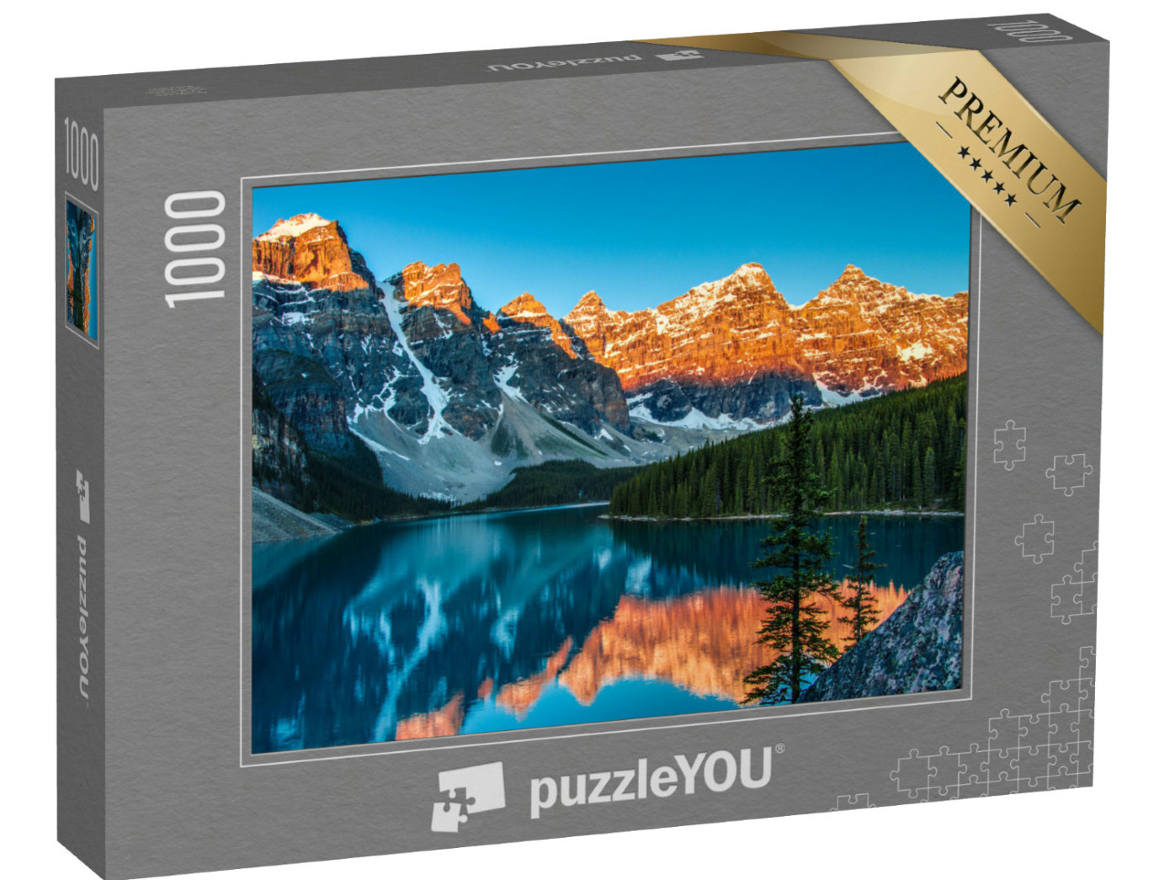 Puzzel 1000 stukjes „Zonsopgang bij Moraine Lake in Banff National Park“