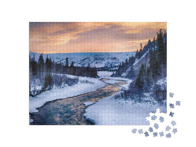 Puzzel 1000 stukjes „Helder water van Phelan Creek, Alaska, VS“