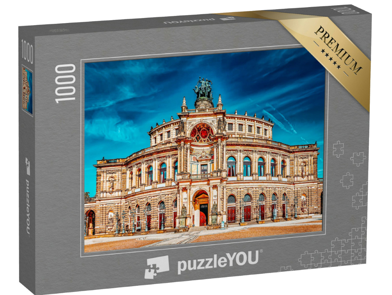 Puzzel 1000 stukjes „Indrukwekkend operagebouw Semper, Dresden, Duitsland“