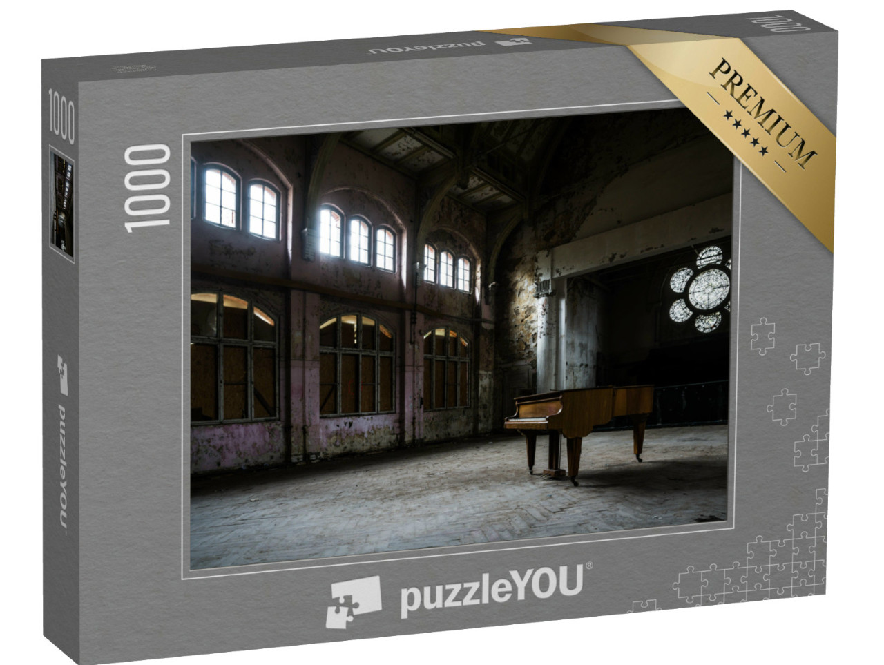 Puzzel 1000 stukjes „Een piano op een verloren plek“