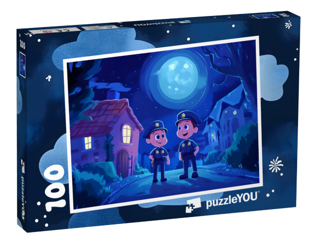 Puzzel 100 stukjes „Een raadsel voor de nachtpolitie“