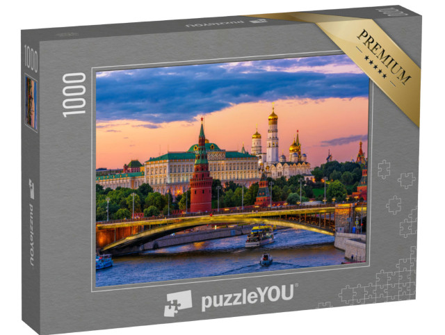 Puzzel 1000 stukjes „Moskou Kremlin bij nacht, Rusland“