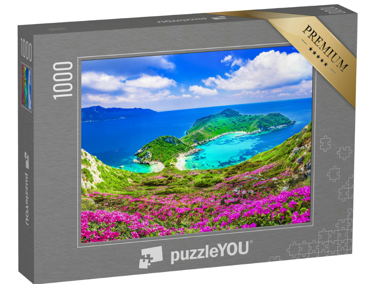 Puzzel 1000 stukjes „Luchtfoto van Porto Timoni, Corfu“