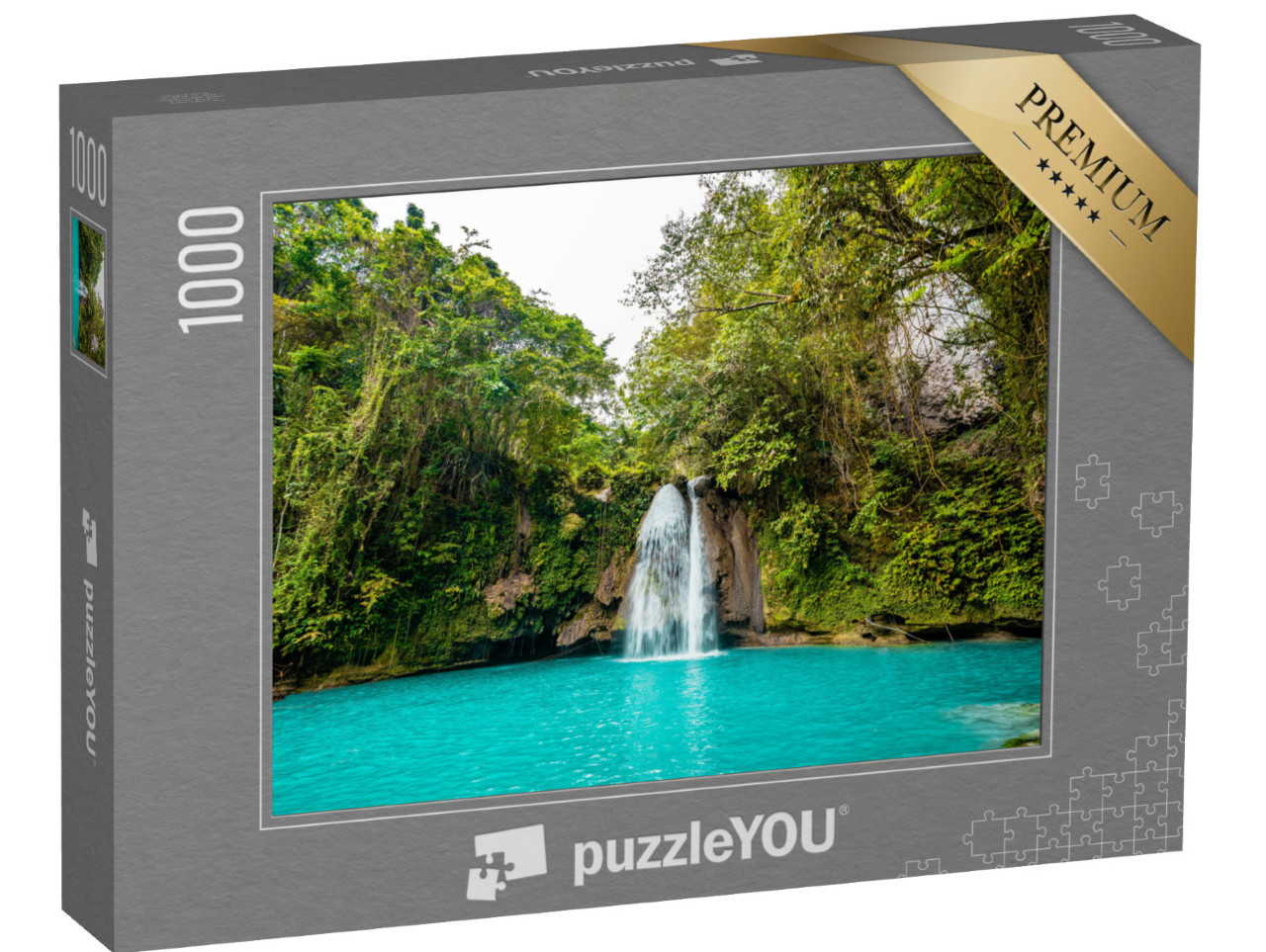 Puzzel 1000 stukjes „Turquoise gekleurde Kawasan watervallen op het eiland Cebu, Filippijnen“