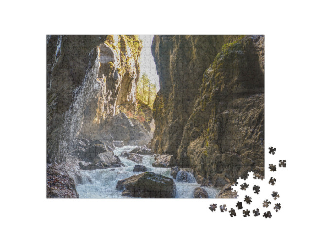 Puzzel 1000 stukjes „Wilde Partnachkloof in Garmisch-Partenkirchen, Duitsland“