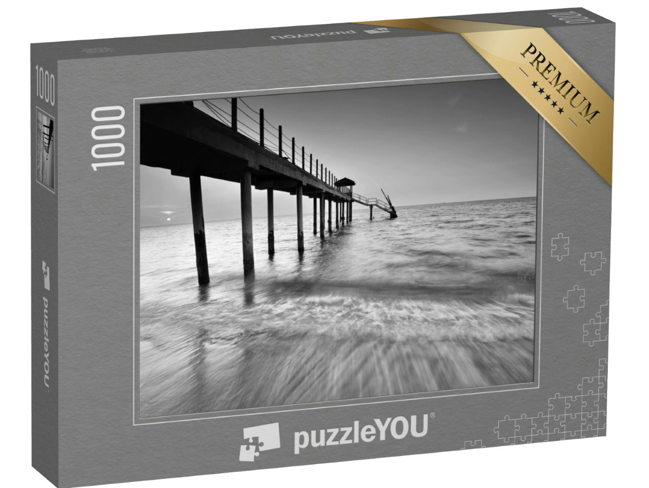 Puzzel 1000 stukjes „Strand en steiger“