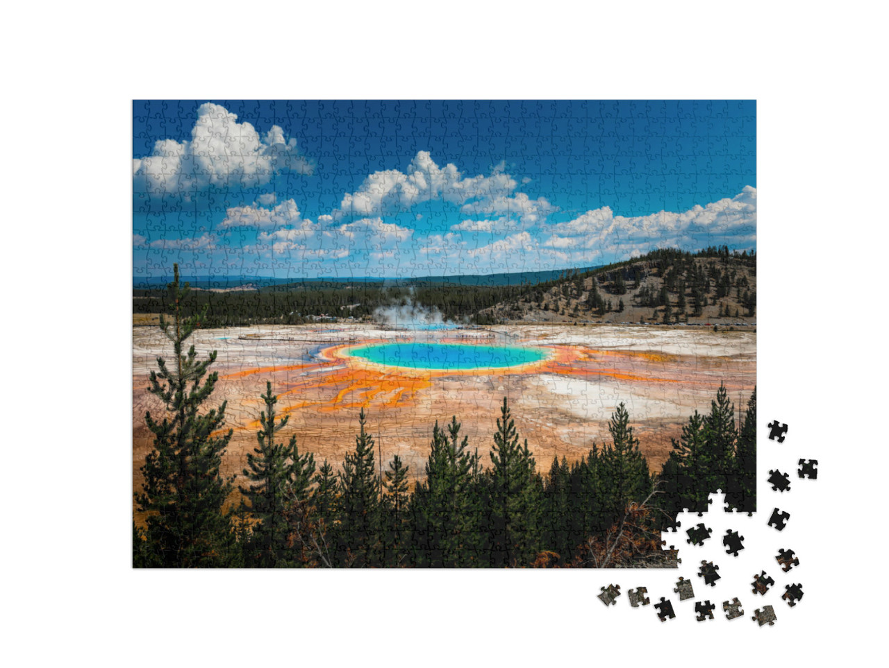 Puzzel 1000 stukjes „Adembenemende Grote Prismatische Bron in Yellowstone National Park“