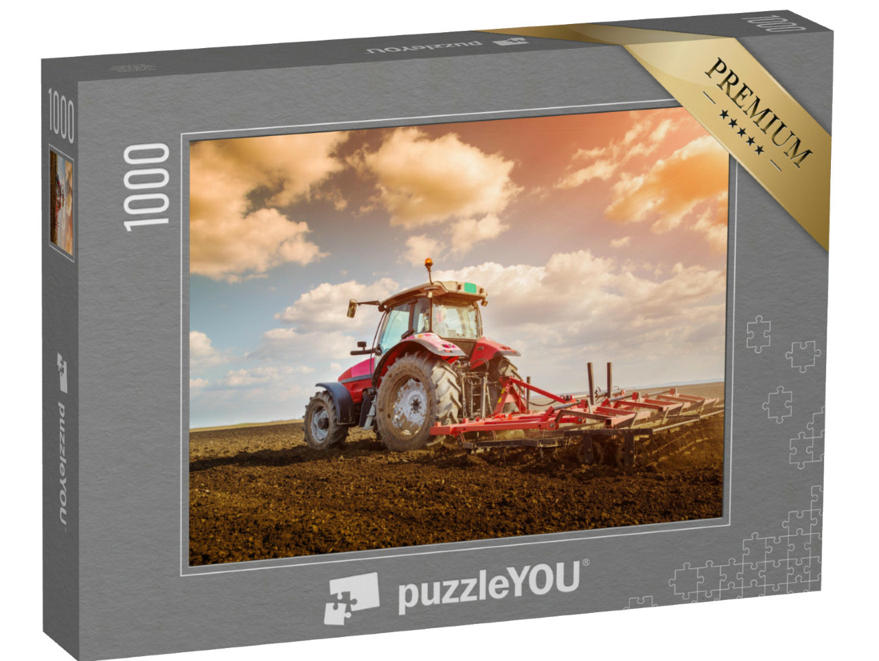 Puzzel 1000 stukjes „Grondbewerking met zaaibed cultivator“