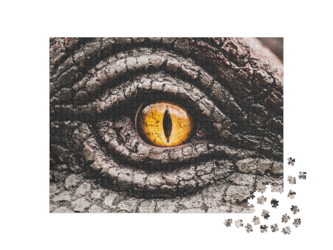 Puzzel 1000 stukjes „Het oog van de dinosaurus“