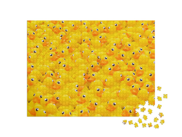 Puzzel 1000 stukjes „Gele speelgoed eendjes“