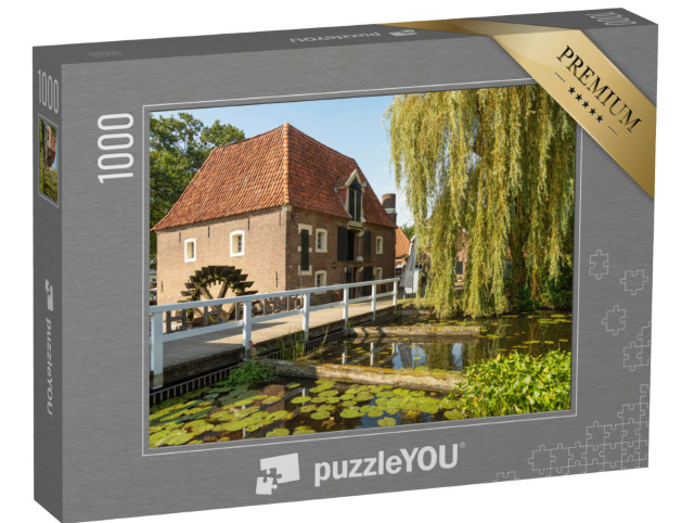 Puzzel 1000 stukjes „Watermolen en sluis in het pittoreske dorpje Borculo in de Achterhoek“