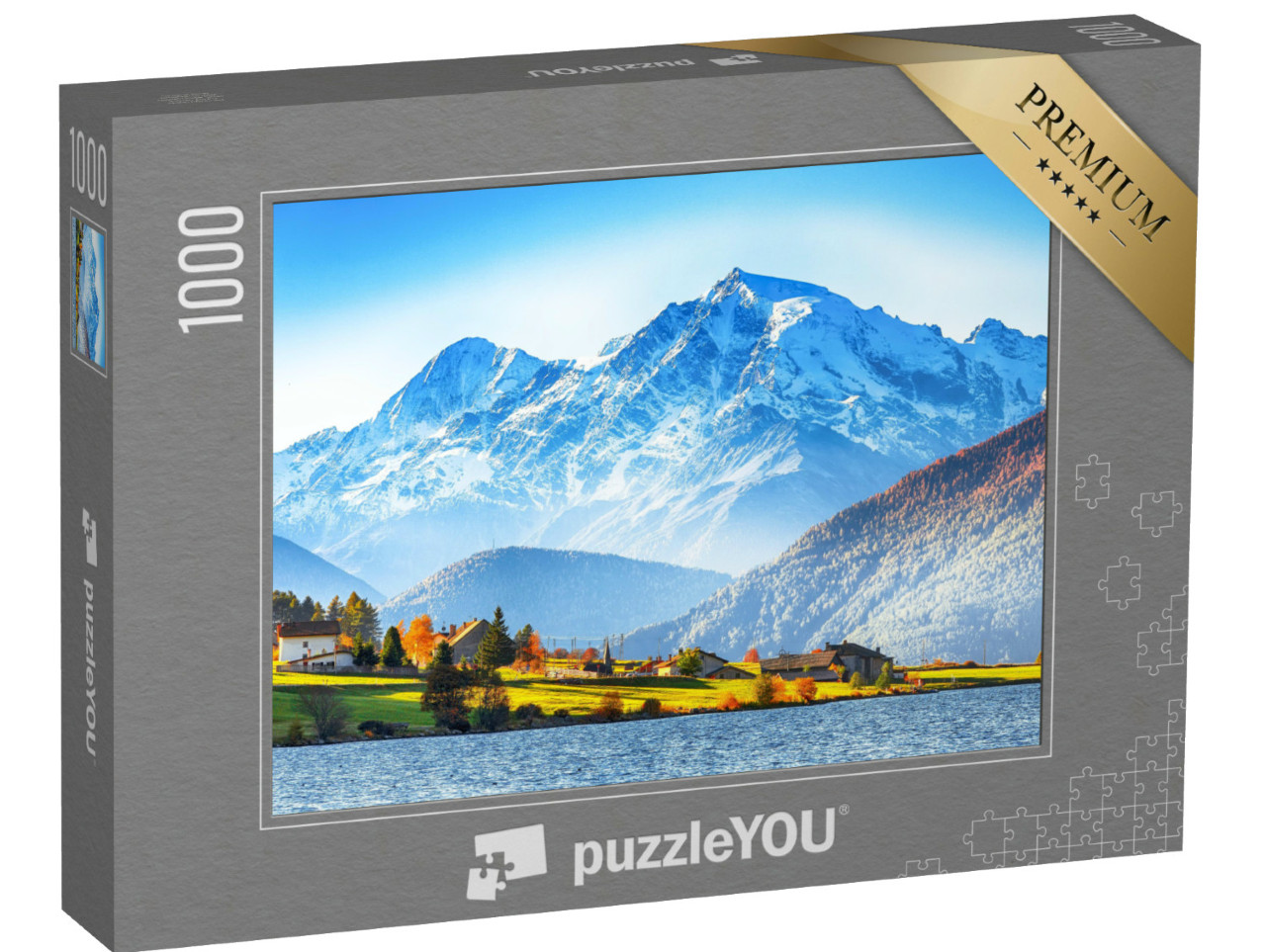 Puzzel 1000 stukjes „Lago della Muta, ook bekend als Haidersee, Zuid-Tirol“
