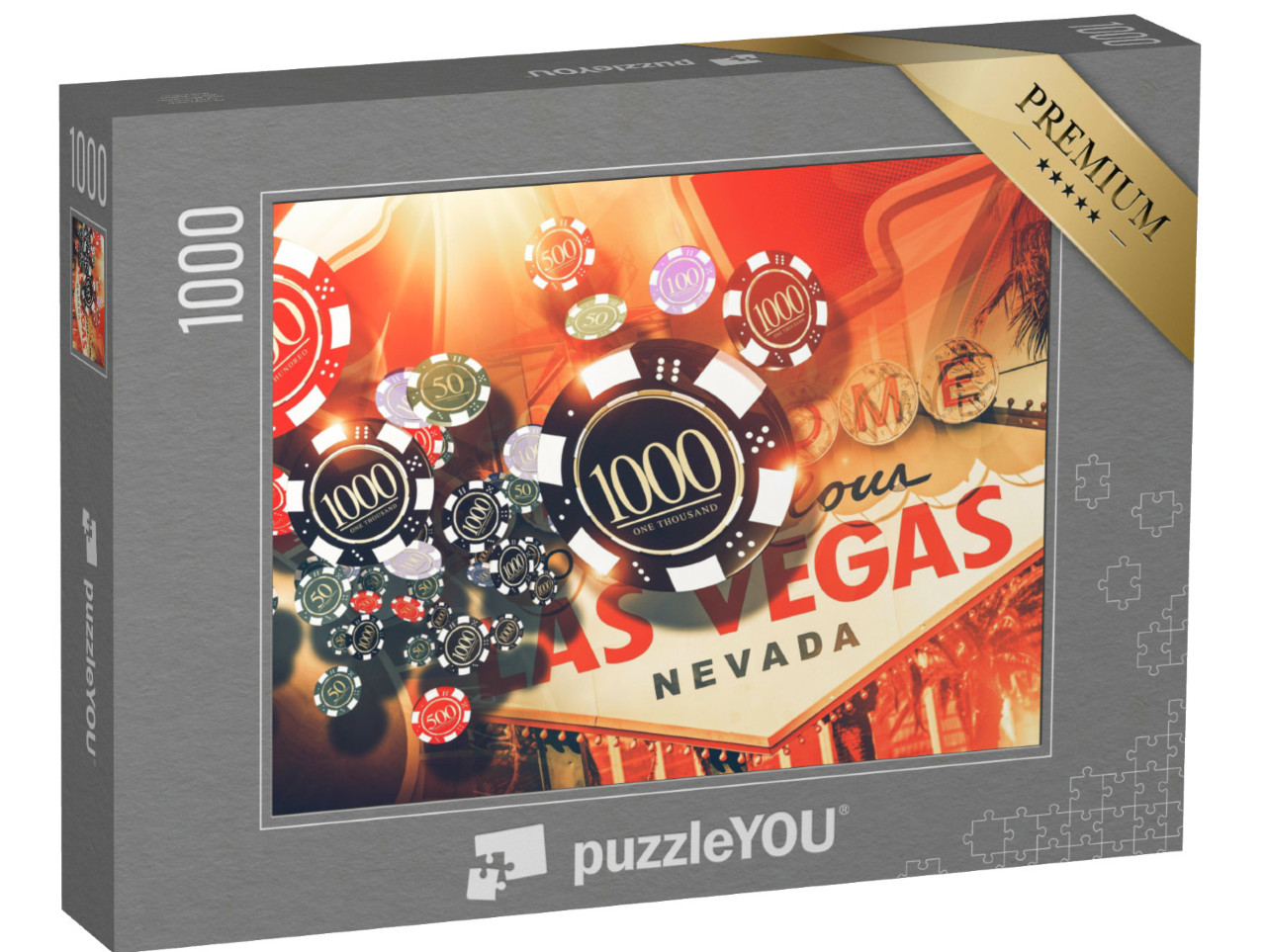Puzzel 1000 stukjes „Gokken in Las Vegas“