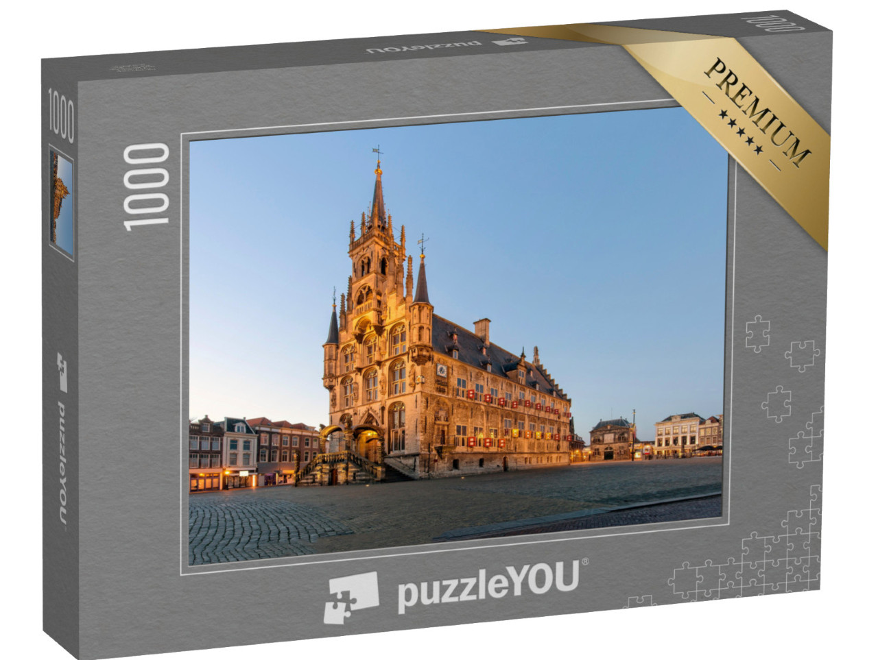 Puzzel 1000 stukjes „Gouda de stad van de populaire kaas“
