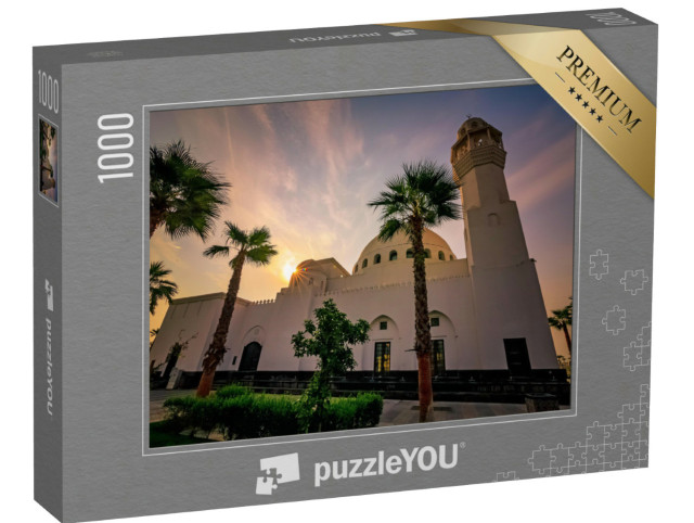 Puzzel 1000 stukjes „Zonsopgang achter de Al Khobar Corniche Moskee, Saoedi-Arabië“