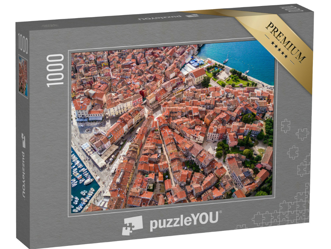 Puzzel 1000 stukjes „Oude stadscentrum van Rovinj, Istrië, Kroatië“