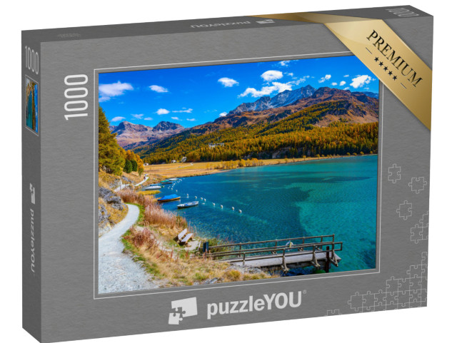 Puzzel 1000 stukjes „Het meer van Sils Maria in Engadin“