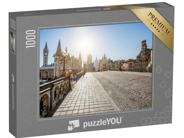 Puzzel 1000 stukjes „Zonsopgang in Gent, België“