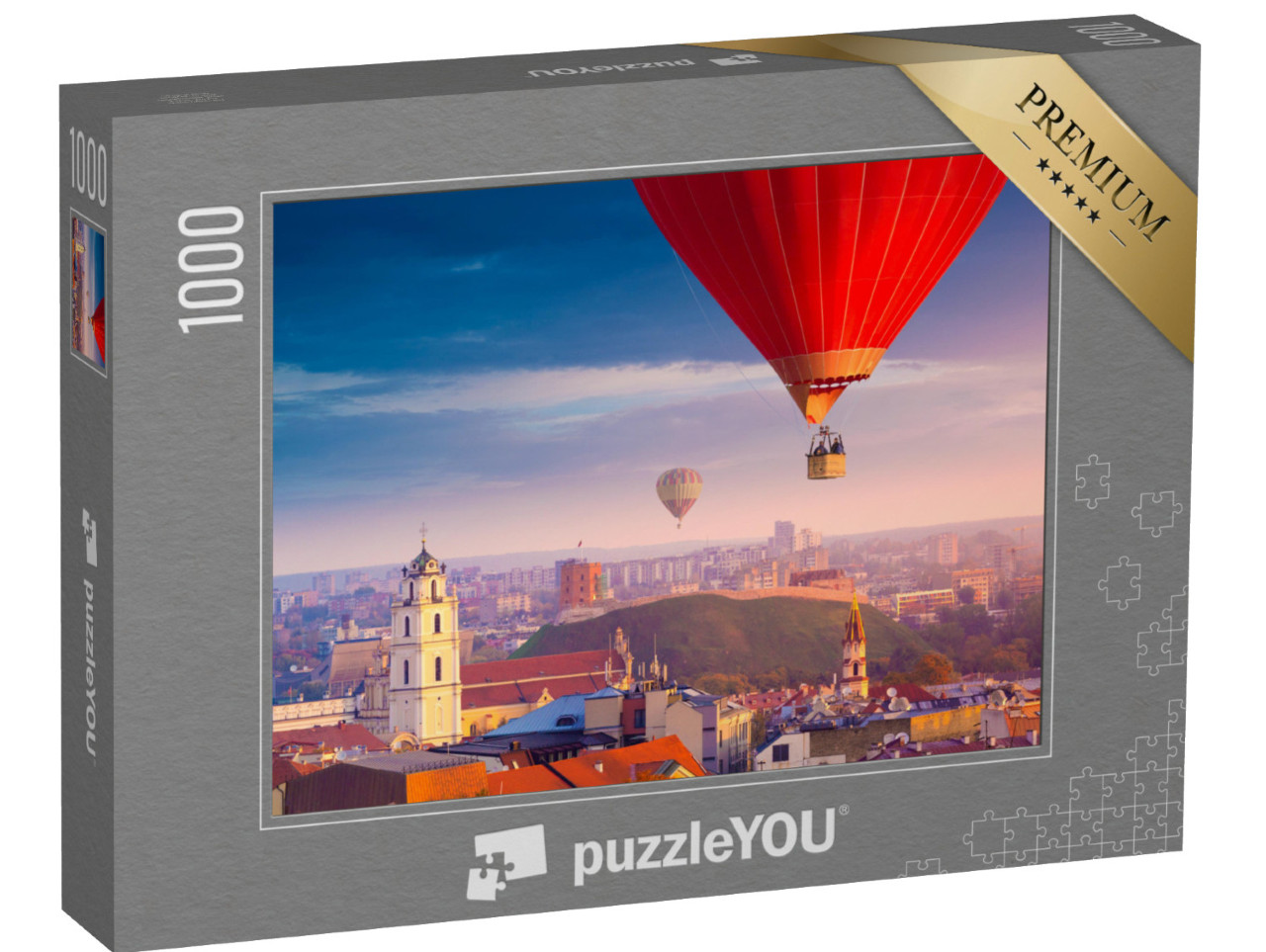 Puzzel 1000 stukjes „Luchtfoto van Vilnius, Litouwen“