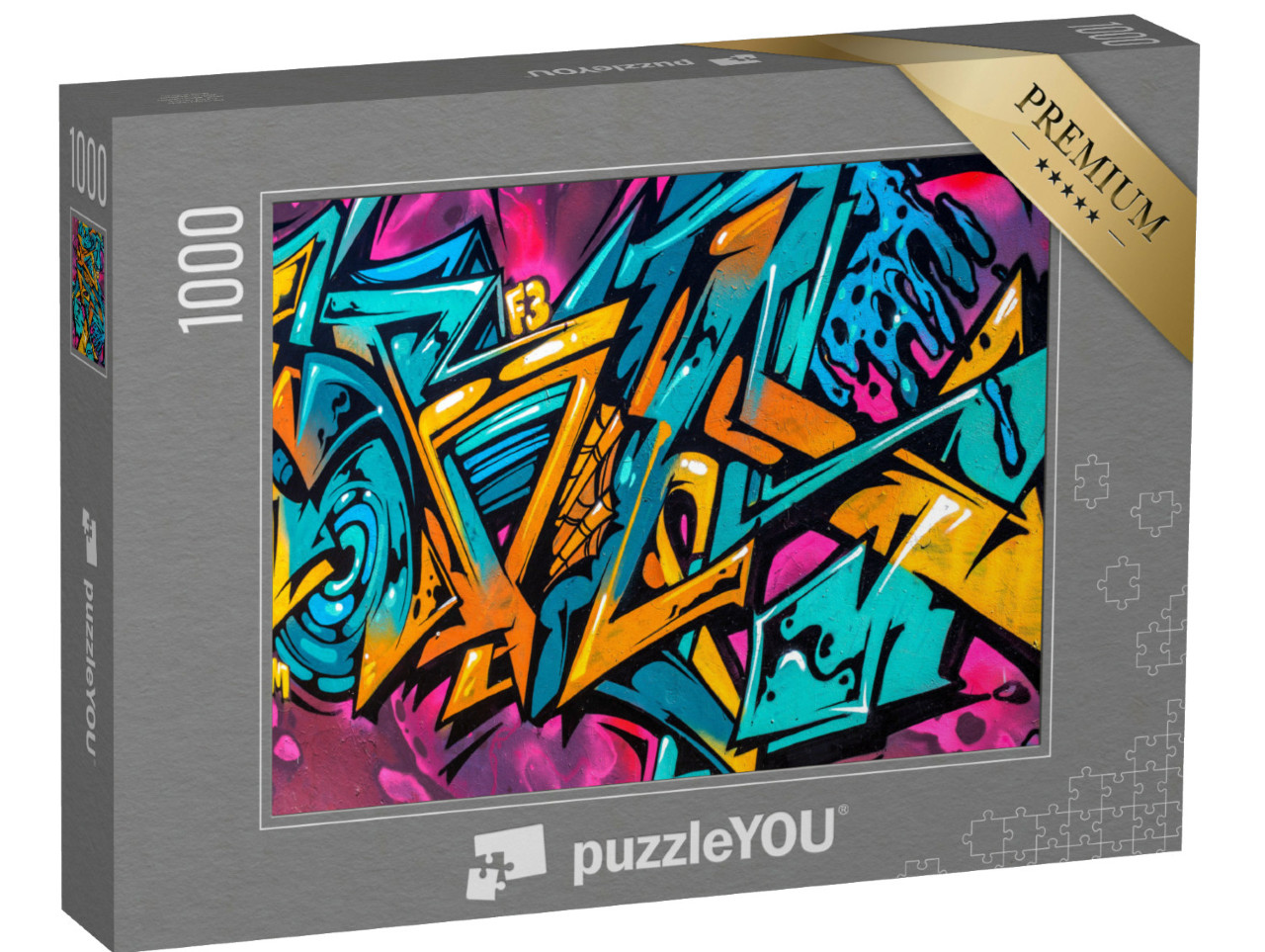 Puzzel 1000 stukjes „Graffiti op de muren van de stad“
