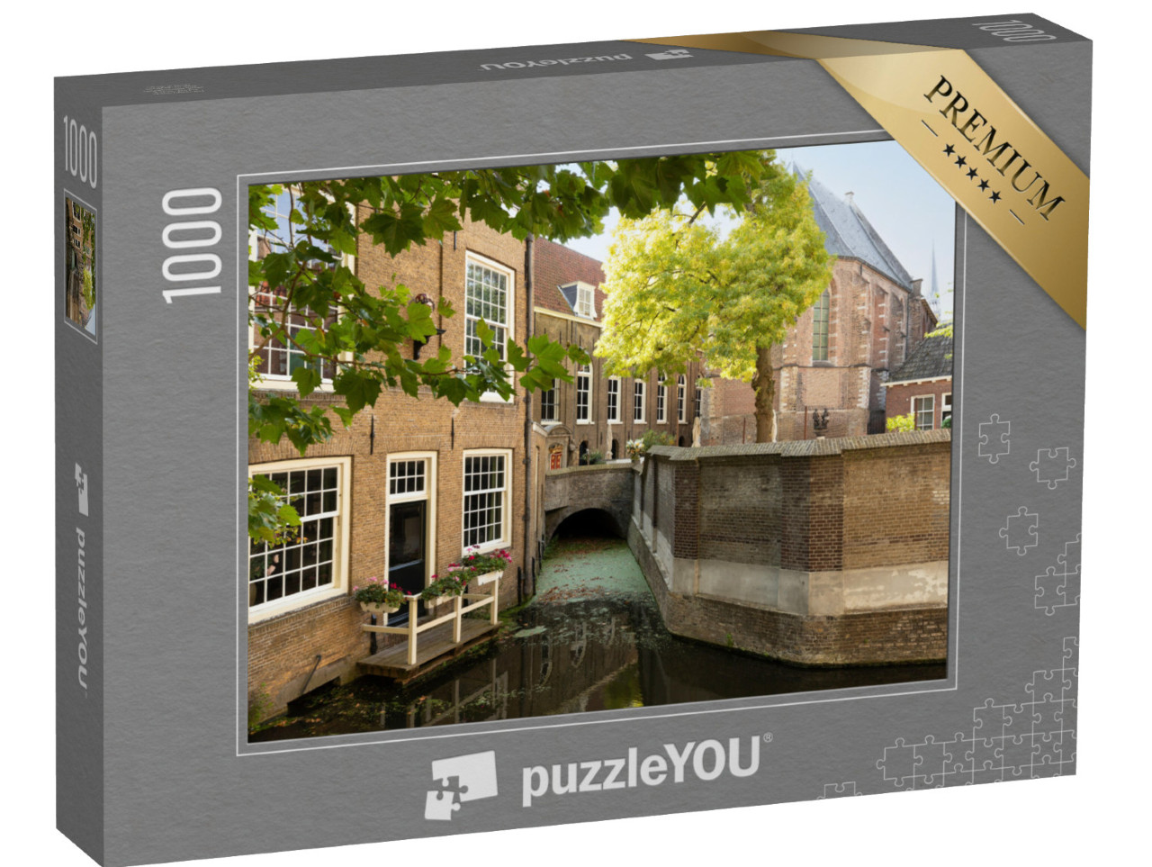 Puzzel 1000 stukjes „Middeleeuws centrum van de pittoreske kaasstad Gouda“
