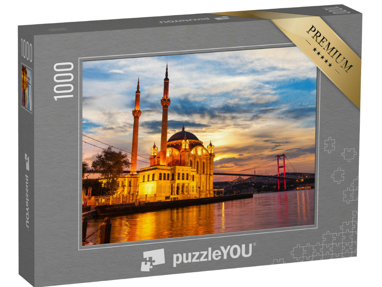 Puzzel 1000 stukjes „De Grote Keizerlijke Moskee van Istanbul in het licht van de nacht“
