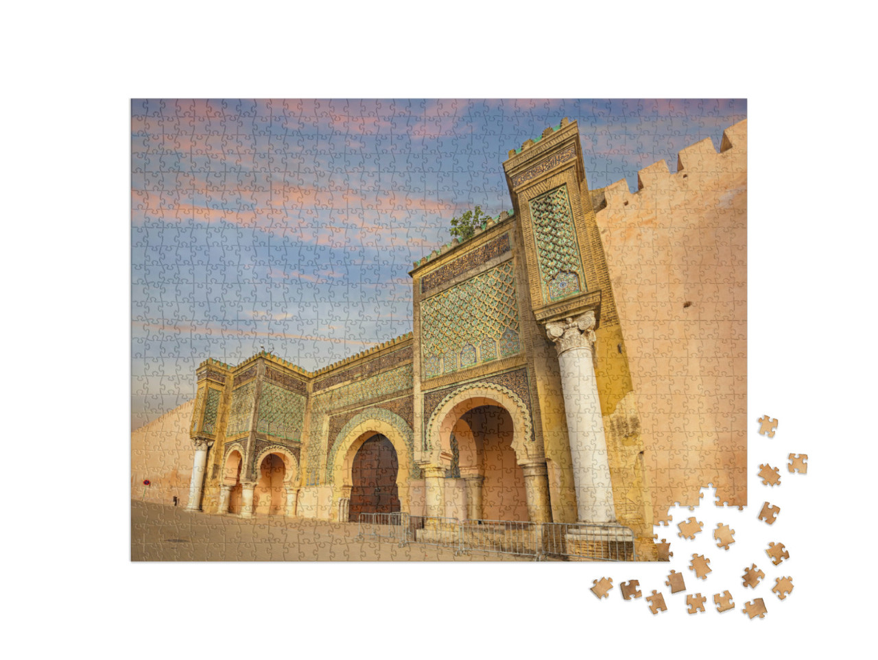 Puzzel 1000 stukjes „Poort van Bab El-Mansour, Marokko“