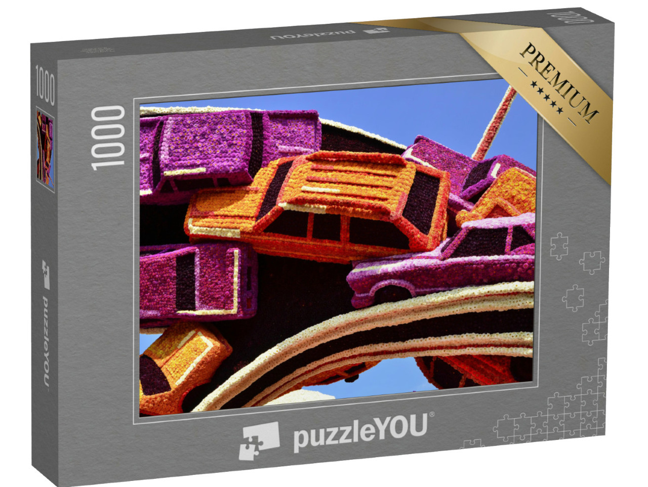 Puzzel 1000 stukjes „Bloemencorso Zundert, spitsuur in de hoofdstraat“
