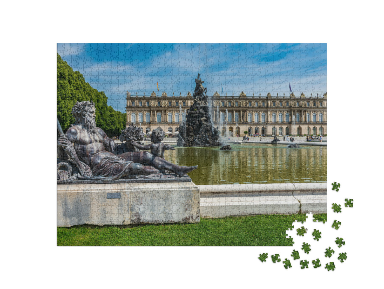 Puzzel 1000 stukjes „Koninklijke gebouwen aan de Herreninsel, Chiemsee, Duitsland“