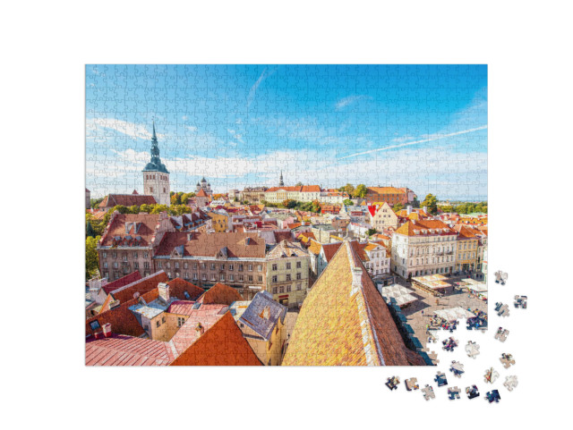 Puzzel 1000 stukjes „Pittoreske oude stad van Tallinn, Estland“