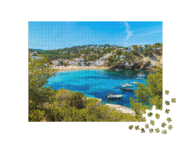 Puzzel 1000 stukjes „Pittoreske Cala Vadella baai, Ibiza, Spanje“
