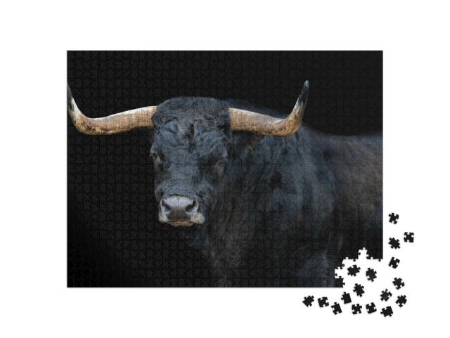Puzzel 1000 stukjes „Portret van een stier“