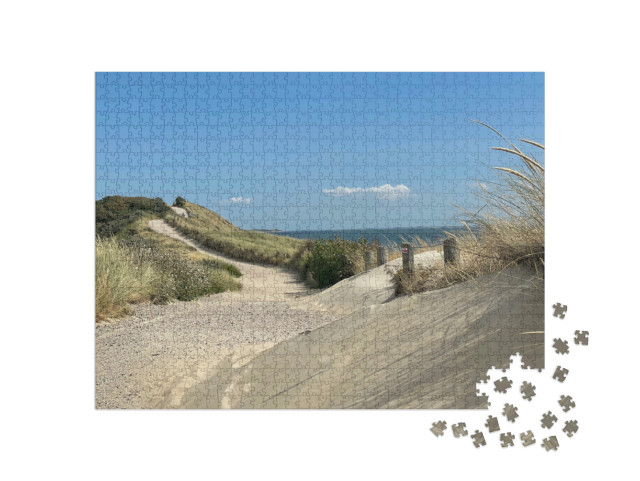 Puzzel 1000 stukjes „Prachtige wandelroute door de duinen, van Westkapelle naar Zoutelande“