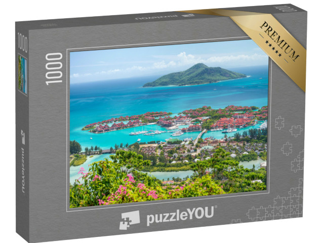 Puzzel 1000 stukjes „Rode daken van Eden Island, Seychellen“