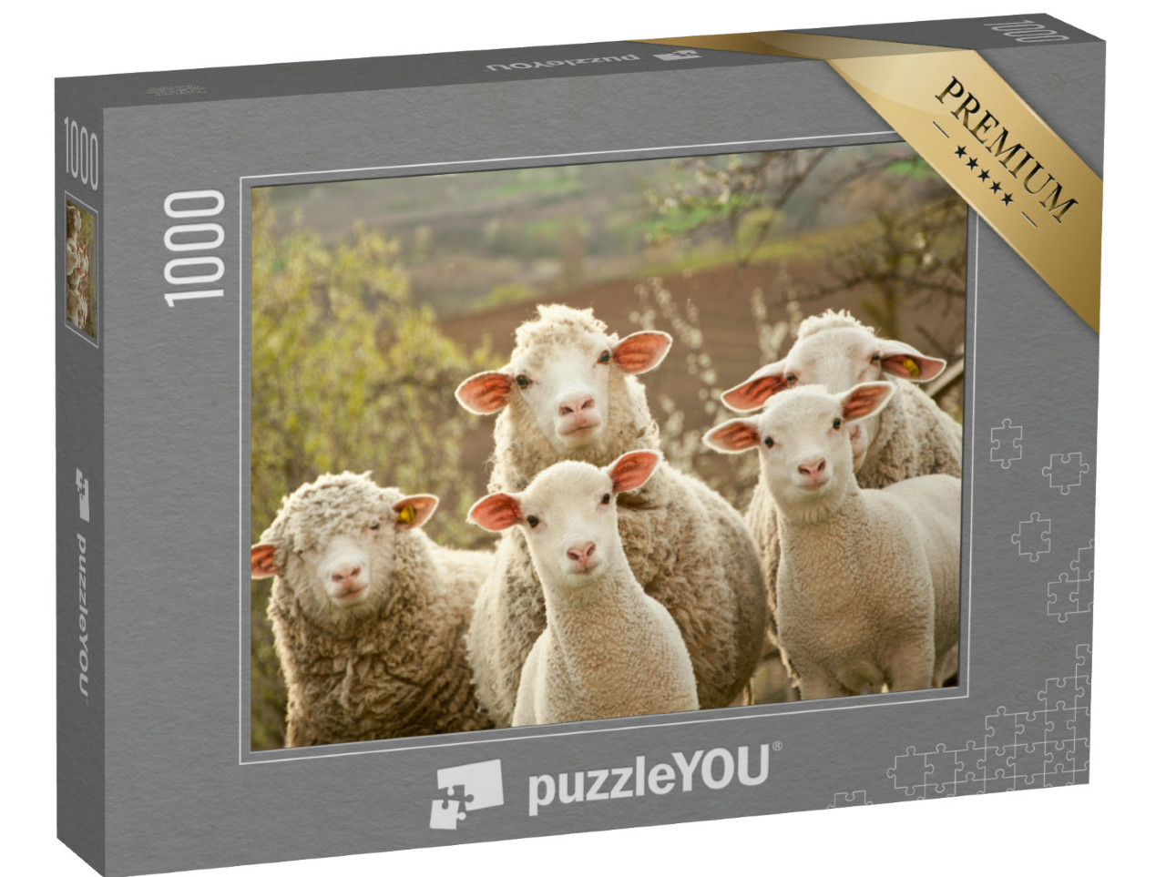 Puzzel 1000 stukjes „Nieuwsgierig schaap“